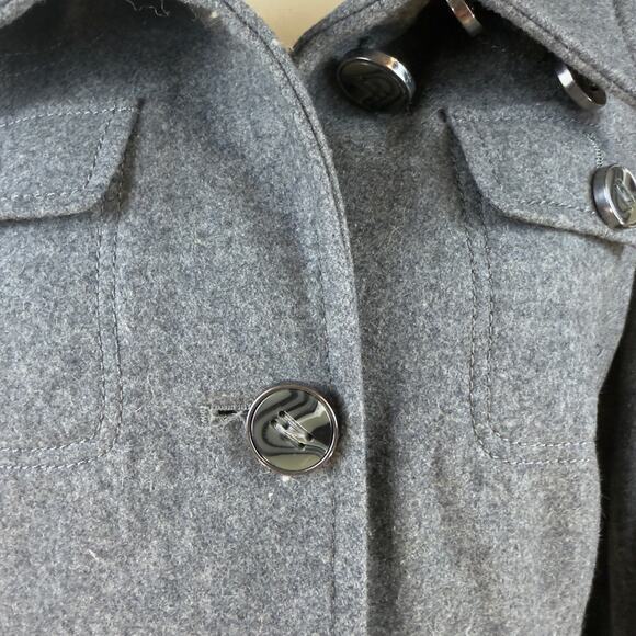 Kenneth Cole size 10 gray wool Peacoat, classic, wool blend office career SI-051 - Picture 6 of 13